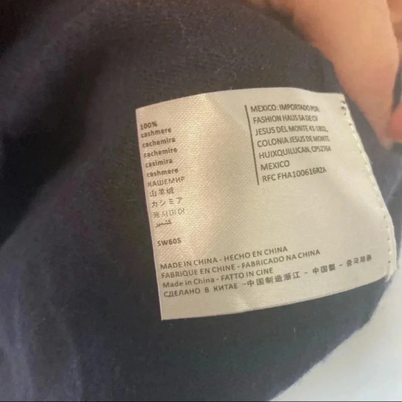 Suitsupply Pure Cabsmere navy 100% cashmere sweater - Picture 4 of 4